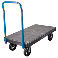 Chariots &agrave; plateforme en plastique, 60" lo x 30" la, 2000 lb cap, Roues Caoutchouc moul&eacute; Nassau Supply