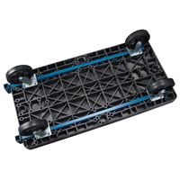Chariots &agrave; plateforme en plastique, 60" lo x 30" la, 2000 lb cap, Roues Caoutchouc moul&eacute; Nassau Supply