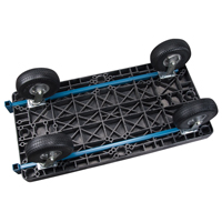 Chariots &agrave; plateforme en plastique, 60" lo x 30" la, 1000 lb cap, Roues Pneumatique Nassau Supply