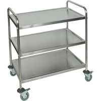 Shelf Cart, 3 Tiers, 21" W x 37" H x 23-1/2" D, 200 lbs. Capacity MN552 | Nassau Supply