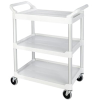 Service Utility Cart, 3 Tiers, 33" x 37" x 18", 200 lbs. Capacity Nassau Supply