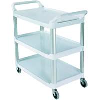 Open-Sided Shelf Cart, 3 Tiers, 40" x 37" x 20", 300 lbs. Capacity Nassau Supply
