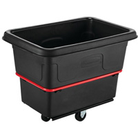 Chariot utilitaire &agrave; usage intensif, Plastique recycl&eacute; noir, 26"/38-3/8" lo x 26"/38-2/5" la x 28-1/4"/28-3-10" h, Volume 8 pi³, Capacit&eacute; 700 lb Nassau Supply