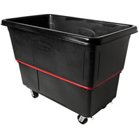 Chariot utilitaire &agrave; usage intensif, Plastique recycl&eacute; noir, 59"/34-5/8" lo x 34"/59-1/64" la x 42-1/16"/42-7/8" h, Volume 27 pi³, Capacit&eacute; 1200 lb Nassau Supply