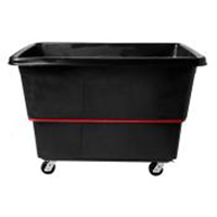 Chariot utilitaire &agrave; usage intensif, Plastique recycl&eacute; noir, 59"/34-5/8" lo x 34"/59-1/64" la x 42-1/16"/42-7/8" h, Volume 27 pi³, Capacit&eacute; 1200 lb Nassau Supply