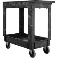 Flat Handle Utility Cart, 2 Tiers, 34" x 31-1/4" x 16", 500 lbs. Capacity Nassau Supply