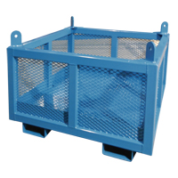 Material Handling Basket, 24" H x 48" W x 48" D, 1000 lbs. Capacity MN664 | Nassau Supply