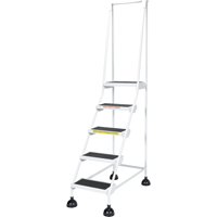 Light-Duty Stop-Step Ladders, 5 Steps, 16" Step Width, 47-11/16" Platform Height, Steel MO023 | Nassau Supply