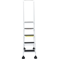 Light-Duty Stop-Step Ladders, 5 Steps, 16" Step Width, 47-11/16" Platform Height, Steel MO023 | Nassau Supply