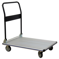 Chariot &agrave; plateforme avec poign&eacute;e pliante, Aluminium, 350 lb, 29" lo x 18-1/2" la, Hauteur 34-1/2" Nassau Supply