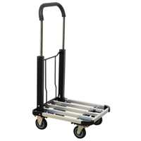Chariot &agrave; plateforme avec poign&eacute;e pliante, Aluminium, 300 lb, 28" lo x 16" la, Hauteur 37,75" Nassau Supply