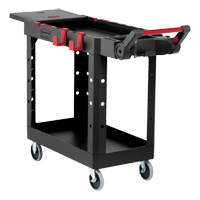 Heavy-Duty Adaptable Utility Cart, 2 Tiers, 17-3/4" x 36" x 46-1/5", 500 lbs. Capacity Nassau Supply
