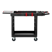 Heavy-Duty Adaptable Utility Cart, 2 Tiers, 17-3/4" x 36" x 46-1/5", 500 lbs. Capacity Nassau Supply