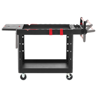 Heavy-Duty Adaptable Utility Cart, 2 Tiers, 25-1/5" x 36" x 51-1/2", 500 lbs. Capacity Nassau Supply