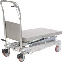 Manual Hydraulic Scissor Lift Table, 35-1/2" L x 20" W, Partial Stainless Steel, 800 lbs. Capacity Nassau Supply