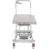 Manual Hydraulic Scissor Lift Table, 35-1/2" L x 20" W, Partial Stainless Steel, 800 lbs. Capacity Nassau Supply