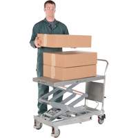 Manual Hydraulic Scissor Lift Table, 35-1/2" L x 20" W, Partial Stainless Steel, 800 lbs. Capacity Nassau Supply
