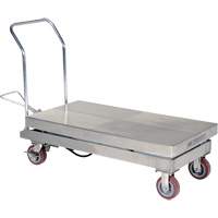 Manual Hydraulic Scissor Lift Table, 47" L x 24" W, Partial Stainless Steel, 2000 lbs. Capacity Nassau Supply