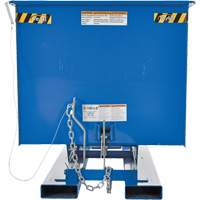 Self-Dumping Hopper, Steel, 1 cu.yd., Blue Nassau Supply