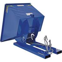 Self-Dumping Hopper, Steel, 1 cu.yd., Blue Nassau Supply