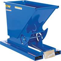 Self-Dumping Hopper, Steel, 1/3 cu.yd., Blue Nassau Supply