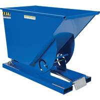 Self-Dumping Hopper, Steel, 3/4 cu.yd., Blue Nassau Supply