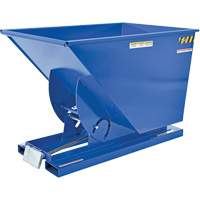 Self-Dumping Hopper, Steel, 1 cu.yd., Blue Nassau Supply