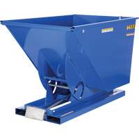 Self-Dumping Hopper, Steel, 1-1/2 cu.yd., Blue Nassau Supply
