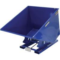 Self-Dumping Hopper, Steel, 2 cu.yd., Blue Nassau Supply