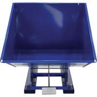 Self-Dumping Hopper, Steel, 2 cu.yd., Blue Nassau Supply