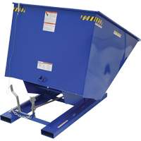 Self-Dumping Hopper, Steel, 2 cu.yd., Blue Nassau Supply