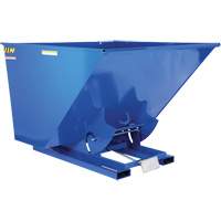 Self-Dumping Hopper, Steel, 2-1/2 cu.yd., Blue Nassau Supply