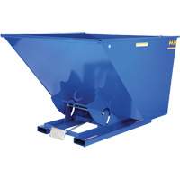 Self-Dumping Hopper, Steel, 2-1/2 cu.yd., Blue Nassau Supply