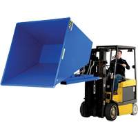 Self-Dumping Hopper, Steel, 2-1/2 cu.yd., Blue Nassau Supply