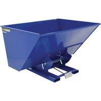 Self-Dumping Hopper, Steel, 3 cu.yd., Blue Nassau Supply