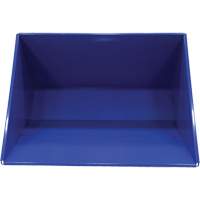 Self-Dumping Hopper, Steel, 3 cu.yd., Blue Nassau Supply