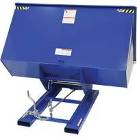 Self-Dumping Hopper, Steel, 3 cu.yd., Blue Nassau Supply
