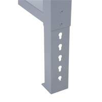 Pattes d'&eacute;tabli pour service industriel, Acier, 24" p x 34" h, Simple Nassau Supply