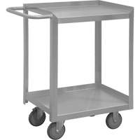 Industrial Grade Shelf Cart, 2 Tiers, 24-1/8" W x 35" H x 42" D, 1200 lbs. Capacity Nassau Supply