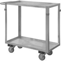 Industrial Grade Shelf Cart, 2 Tiers, 16-3/4" W x 34" H x 36-7/16" D, 600 lbs. Capacity Nassau Supply