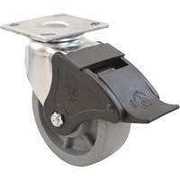 Roulette Emaxx, Pivotant avec frein, 4" (101,6 mm), Envirothane, 1000 lb (453,6 kg) Nassau Supply