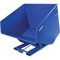 Self-Dumping Hopper, Steel, 4 cu.yd., Blue Nassau Supply