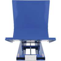 Open Sided Hopper, Steel, 1 cu.yd., Blue Nassau Supply