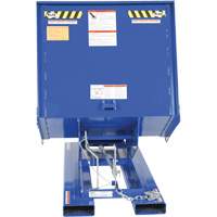Open Sided Hopper, Steel, 1 cu.yd., Blue Nassau Supply
