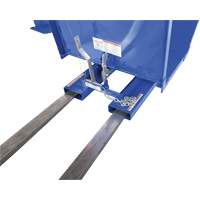 Open Sided Hopper, Steel, 1 cu.yd., Blue Nassau Supply