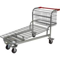 Chariot en treillis emboîtable, Acier, 28-3/4" x 37-1/16" x 59-5/8", Capacit&eacute; 275 lb Nassau Supply