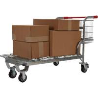 Chariot en treillis emboîtable, Acier, 28-3/4" x 37-1/16" x 59-5/8", Capacit&eacute; 275 lb Nassau Supply
