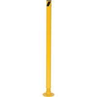 Borne de protection &agrave; ressort, Acier, 42" h x 2-1/8" la, Jaune Nassau Supply