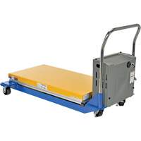 DC Powered & Manual Scissor Lift Table, Steel, 48" L x 24" W, 1000 lbs. Capacity Nassau Supply