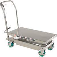 Manual Hydraulic Scissor Lift Table, 36-1/4" L x 19-3/8" W, Stainless Steel, 600 lbs. Capacity Nassau Supply